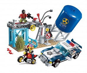 Конструктор – Полиция: мотоцикл и машина, с фигурками и аксессуарами, 296 деталей (Enlighten Brick, BRICK1913 (24))